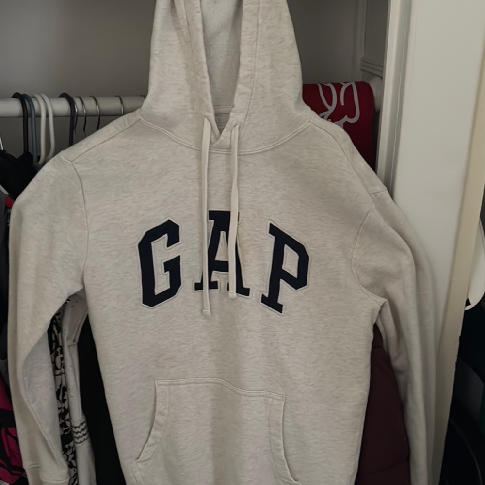 GAP Factory Gray Jacket with Hood and Relaxed Fit